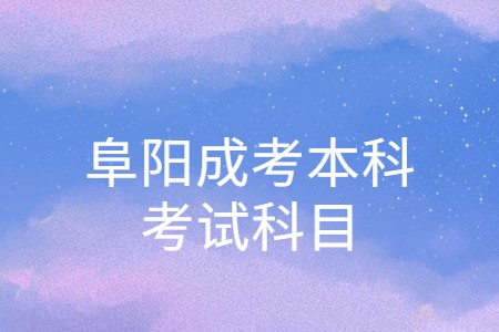 阜陽成考本科考試科目