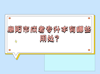 阜陽(yáng)市成考專升本有哪些用處
